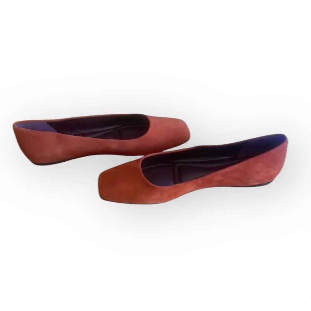 SARTO Franco Sarto Orange Suede Ballet Flats Square Toe 6
